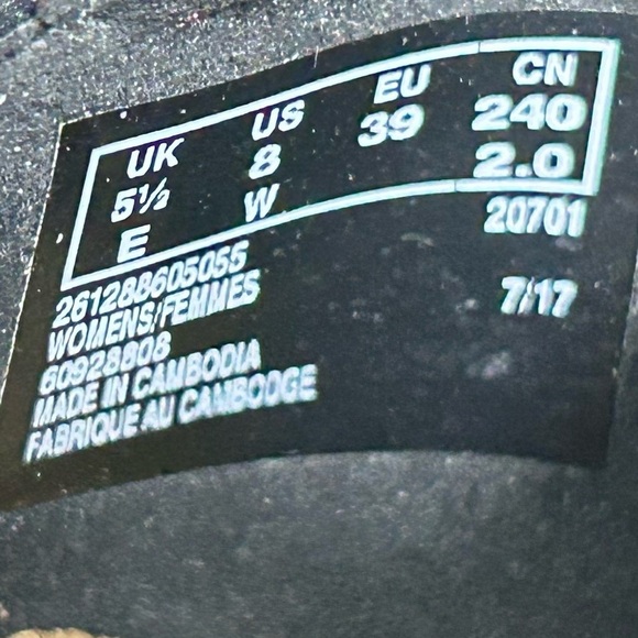 Clarks Womens Black Nubuck Leather Neenah Garden SlipOn Ballet Flats SZ 8 WIDE - Picture 10 of 10